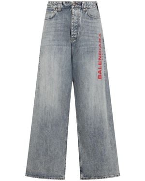 Balenciaga Wide Jeans - Gris