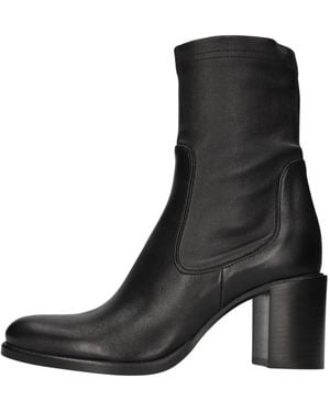 Strategia Schoenen ,Zwart ,Leer Candy Enkellaars