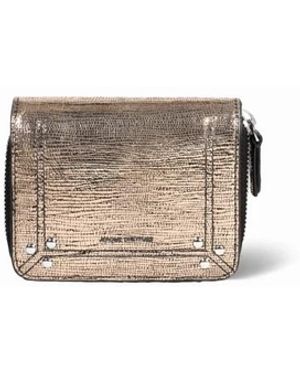 Jérôme Dreyfuss Accessoires ,Katoen Portemonnee Met Rits, Munt- En Kaartvakken - Naturel