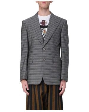 Vivienne Westwood Klassischer Gestreifter Wollblazer - Grau
