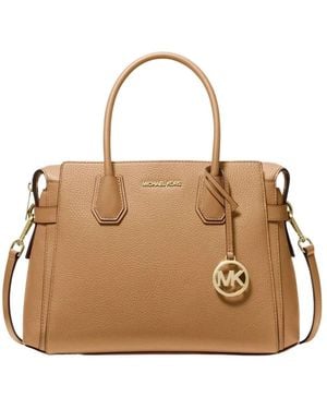 Michael Kors Mercer Medium Belted Satchel - Naturel