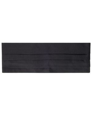 Kiton Schwarzer seiden-cummerbund accessoire