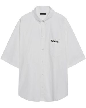 Balenciaga Short Sleeve Shirts - White