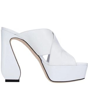 Sergio Rossi Elegante mules mit einzigartigem stil - Weiß