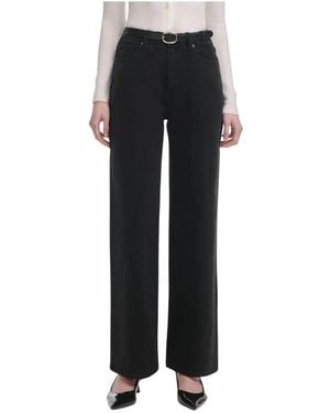 Self-Portrait Straight Jeans - Black