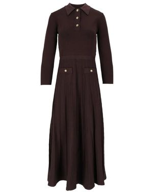 Michael Kors Polo Flare Midi Jurk - Zwart