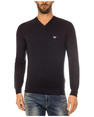 Armani Jeans V-Neck Strickware - Schwarz