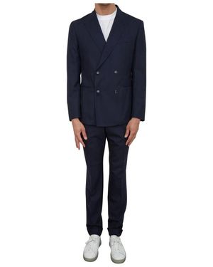 BOSS Double Breasted Suits - Blue