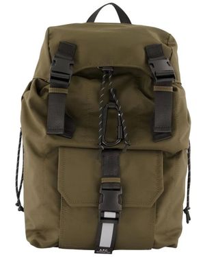 A.P.C. Tassen ,Groen ,Nylon Trek 2.0 Rugzak