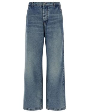 Ami Paris Cotton Wide Fit Jeans - Blau
