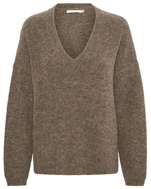 Gestuz V-Neck Knitwear - Marron