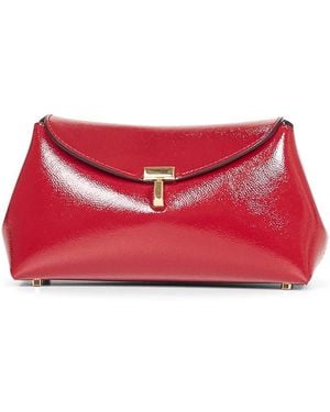 TOTEME T Lock Foldover Clutch - Rood