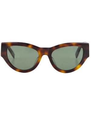 Saint Laurent M94 Cat-Eye Schildpatt Sonnenbrille - Grün