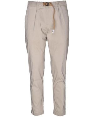 White Sand Slim-Fit Trousers - Grey