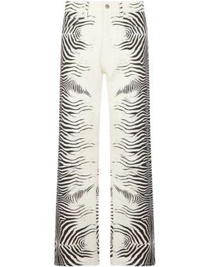 Roberto Cavalli Straight Fit Jeans - White