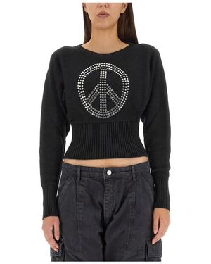 Moschino Round-Neck Knitwear - Black