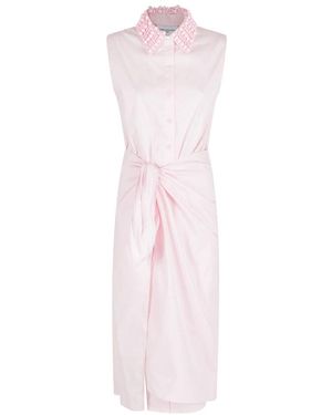 Isabelle Blanche Midikleid Mit Perlen - Pink
