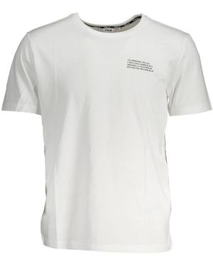 Fila T-shirt in cotone con stampa prismatica - Bianco