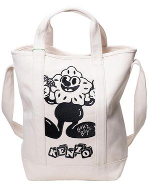KENZO Tassen ,Wit ,Katoen Print Tote Bag