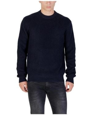 Replay Round-Neck Knitwear - Blue