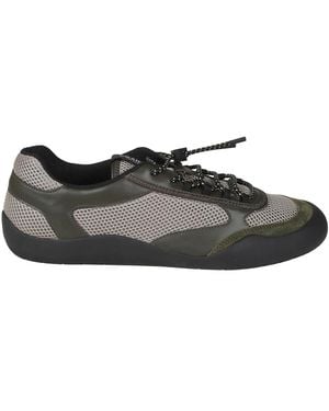 Prada Speedrock Leder- Und Mesh-Sneaker - Schwarz