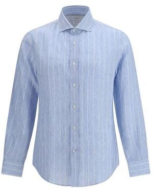 Brunello Cucinelli Casual Shirts - Blue