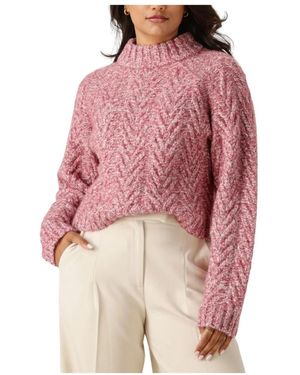 Another Label Roter Strickpullover Für Damen - Pink