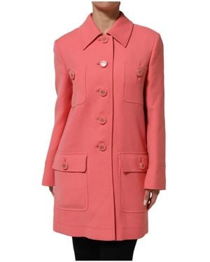 Dolce & Gabbana Single-Breasted Coats - Pink