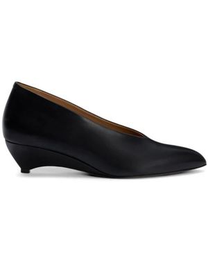 Jil Sander Schoenen ,Zwart ,Leer Met Hak Zwart - Blauw