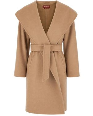 Max Mara Wol Sjaalkab - Bruin