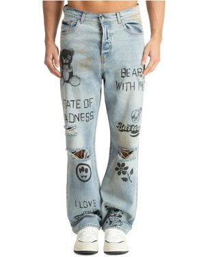 Barrow Abstrakte multicolor-jeans mit logo - Blau