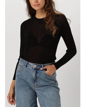 Gestuz Truien & Vesten ,Zwart ,Polyester Silvigz Deep Back Blouse