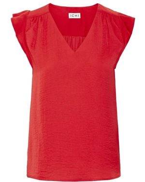 Ichi Sleeveless Tops - Red