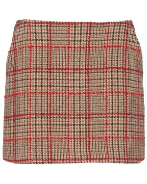 8pm Prince Of Wales Mini Rok - Bruin