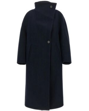 Tela Single-Breasted Coats - Blue