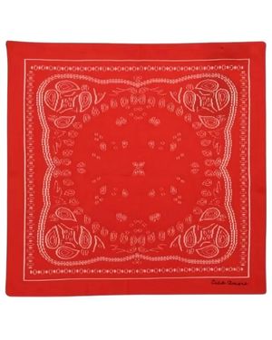 Giada Benincasa Accessoires ,Rood ,Wol Ciao Amore Paisley-Print Sjaal