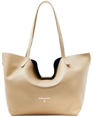 Patrizia Pepe Never Complete Shopper Bag - Natur