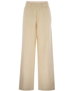 Moncler Wide Trousers - Natural