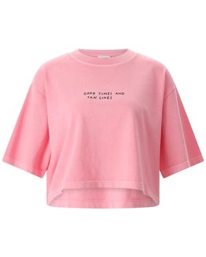 Closed Tops ,Roze ,Katoen T-Shirt Met Ronde Hals