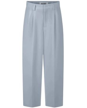 Rossi Broeken ,Blauw ,Leer Noa Crop Fluid Cade Broeken