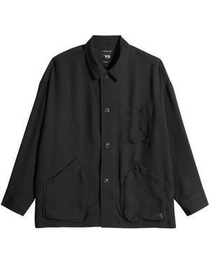 Y-3 Jassen ,Zwart ,Viscose Chore Jacket
