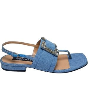 Sergio Rossi Flat Sandals - Azul