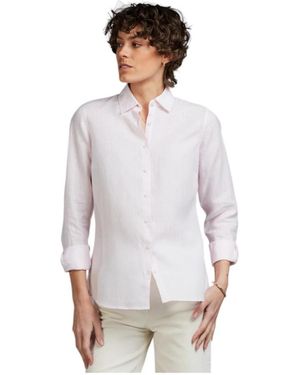 Stenströms Overhemden ,Roze ,Linnen Sofie Linen Shirt - Wit