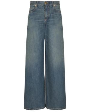 Balmain Wide Jeans - Azul
