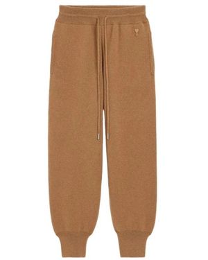 Ami Paris Woll-Jogginghose - Braun