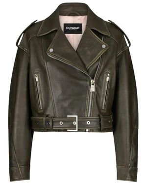 Dondup Leather Jackets - Green