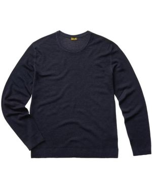 Blauer Rundhals-Strickware - Blau