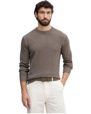 Benetton Rundhals-Strickpullover - Grau
