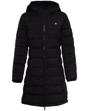 Guess Abrigo Largo Acolchado, Mujer, Talla - Negro