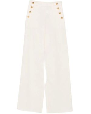 Max Mara Wide Broeken - Wit